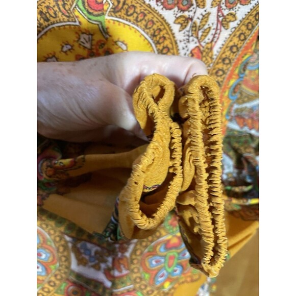 Vtg 70s Boho Tunic Dress Women’s M Multicolor Paisley Print Festival Mod Chic - Picture 7 of 12